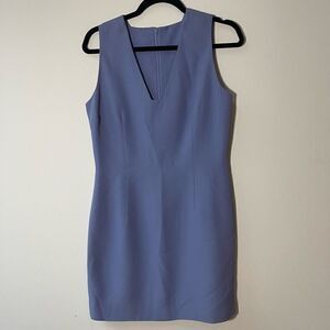 Women's V-Neck Sleeveless Bodycon Zipper Back Silk Mini Dress - Small